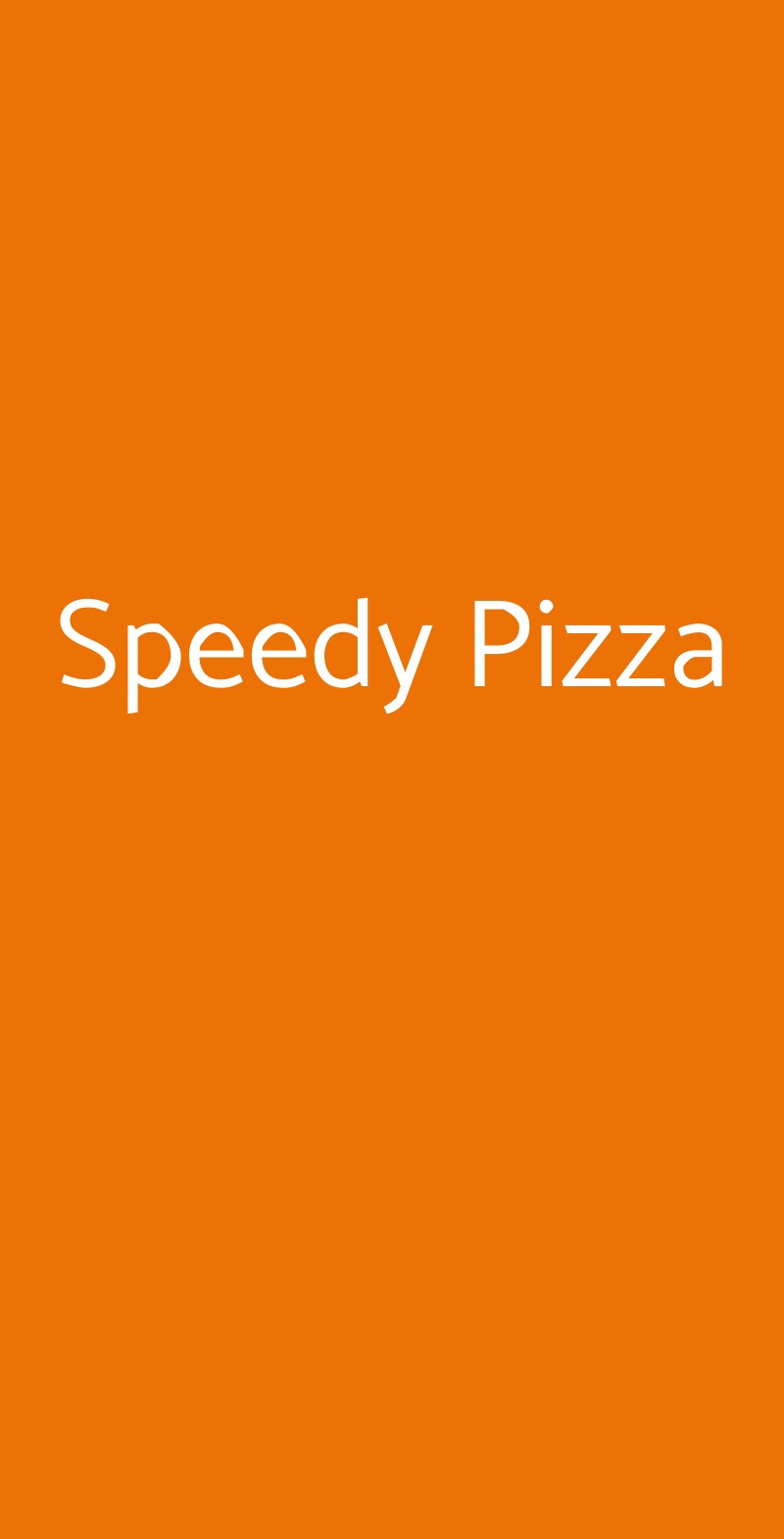 Speedy Pizza Roma menù 1 pagina