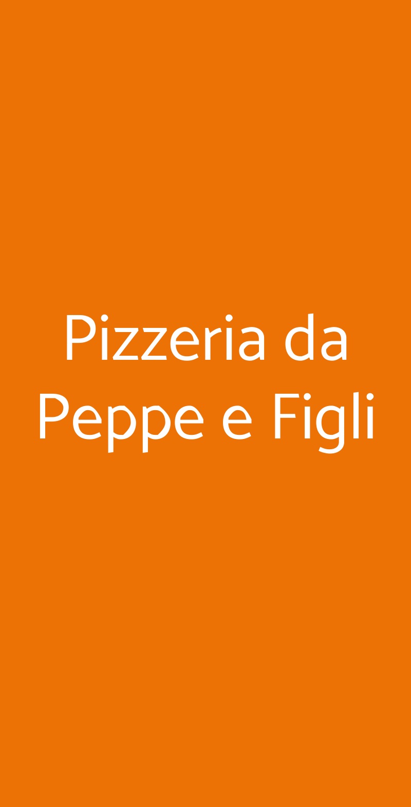 Pizzeria da Peppe e Figli Napoli menù 1 pagina