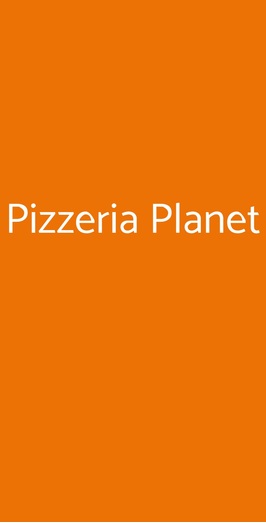Pizzeria Planet, Milano