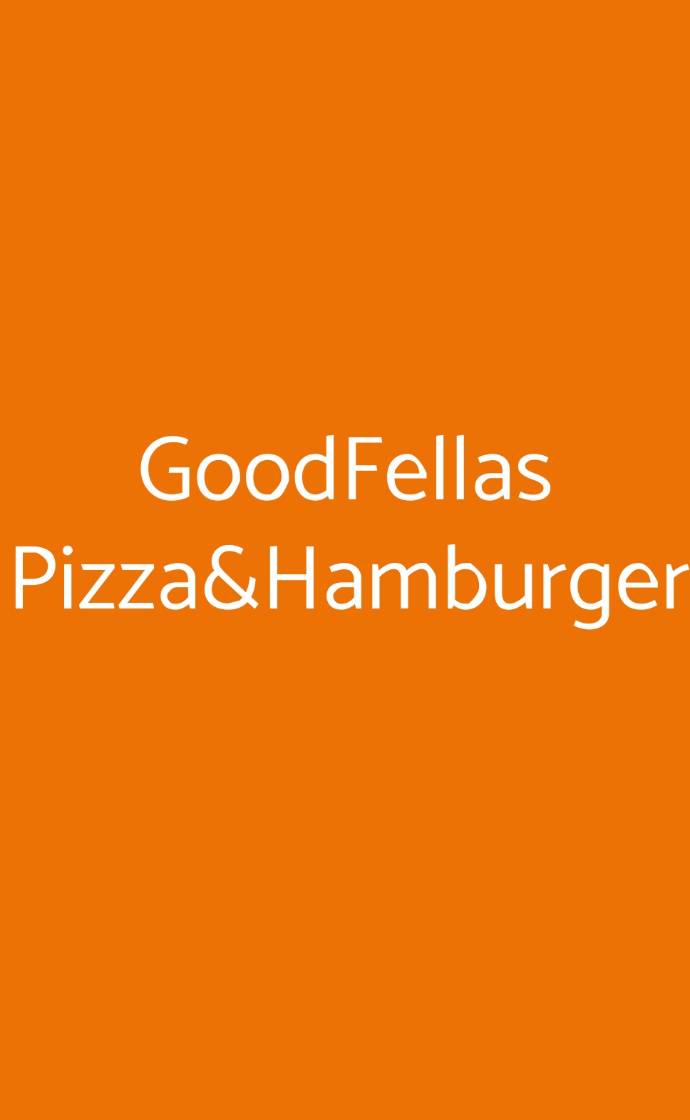 GoodFellas Pizza&Hamburger Roma menù 1 pagina