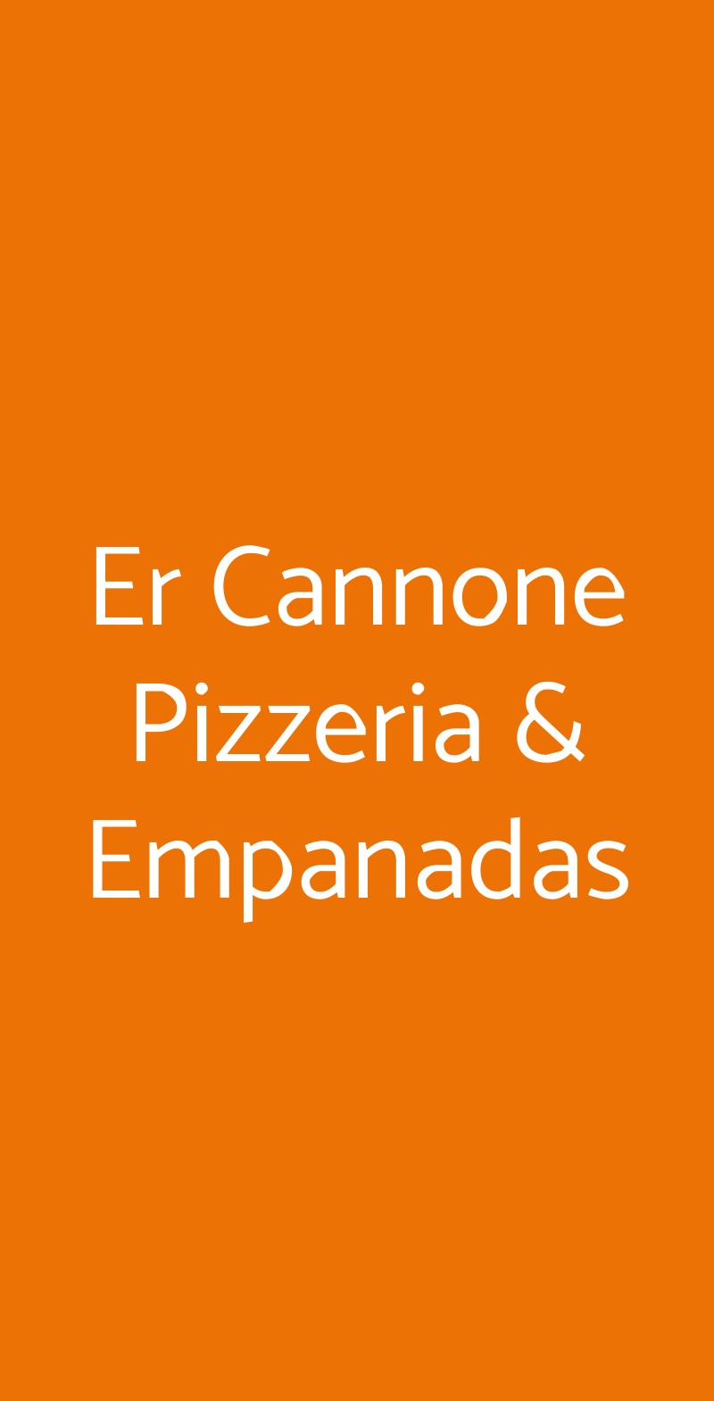 Er Cannone Pizzeria & Empanadas Roma menù 1 pagina