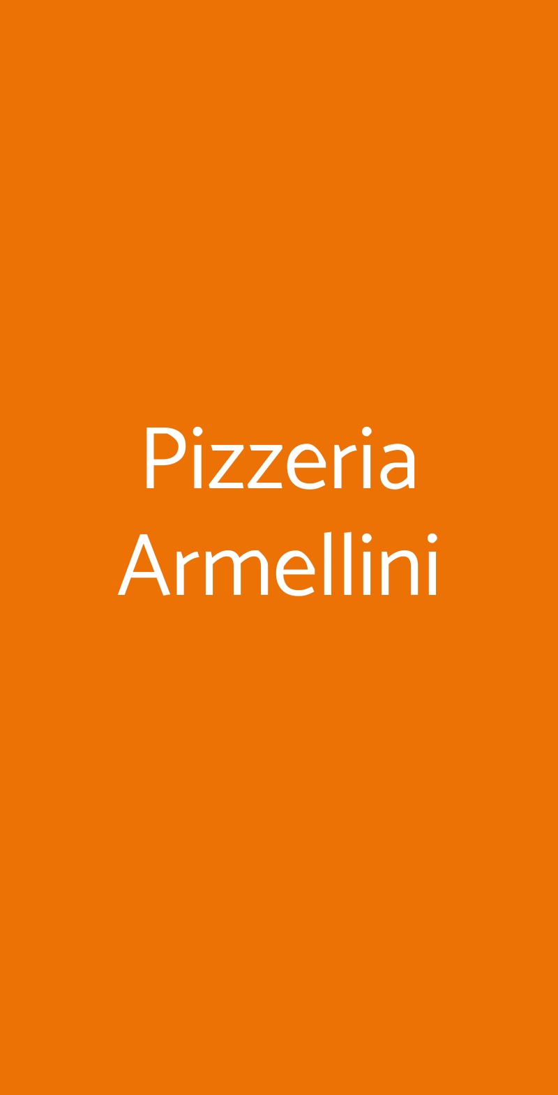 Pizzeria Armellini Genova menù 1 pagina