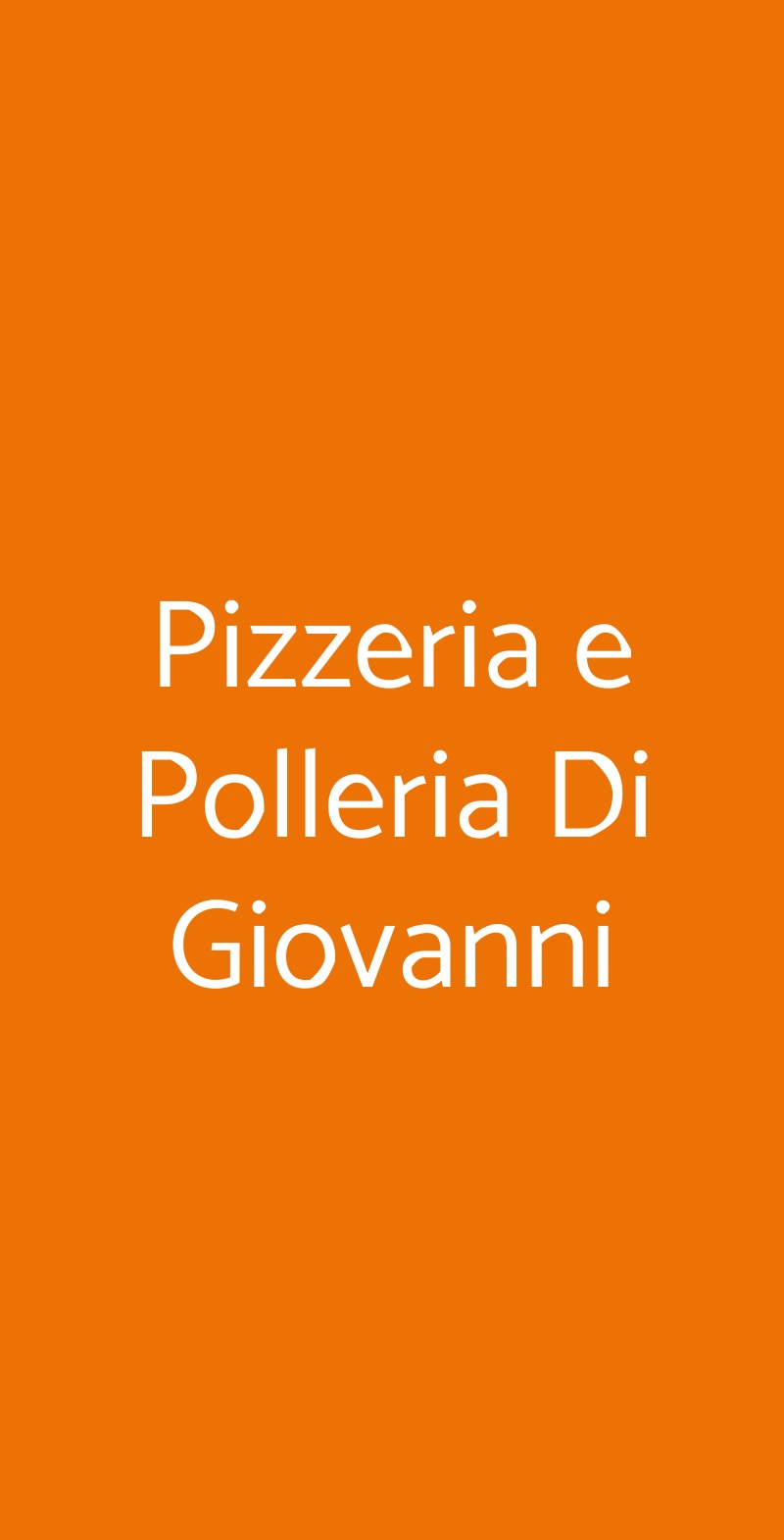 Pizzeria e Polleria Di Giovanni Palermo menù 1 pagina