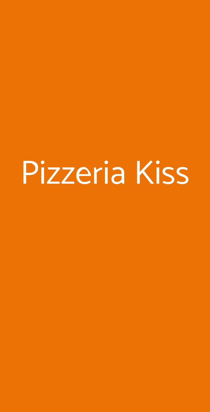 Pizzeria Kiss Bari menù 1 pagina