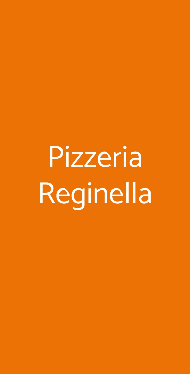 Pizzeria Reginella Napoli menù 1 pagina