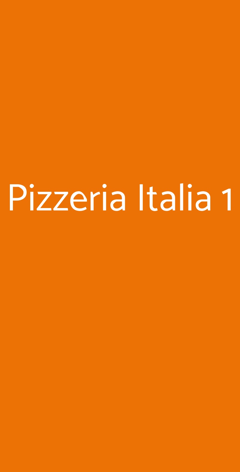Pizzeria Italia 1 Gorla Minore menù 1 pagina