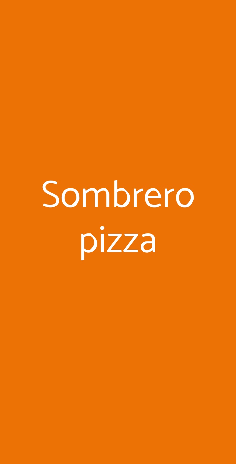 Sombrero pizza Torino menù 1 pagina