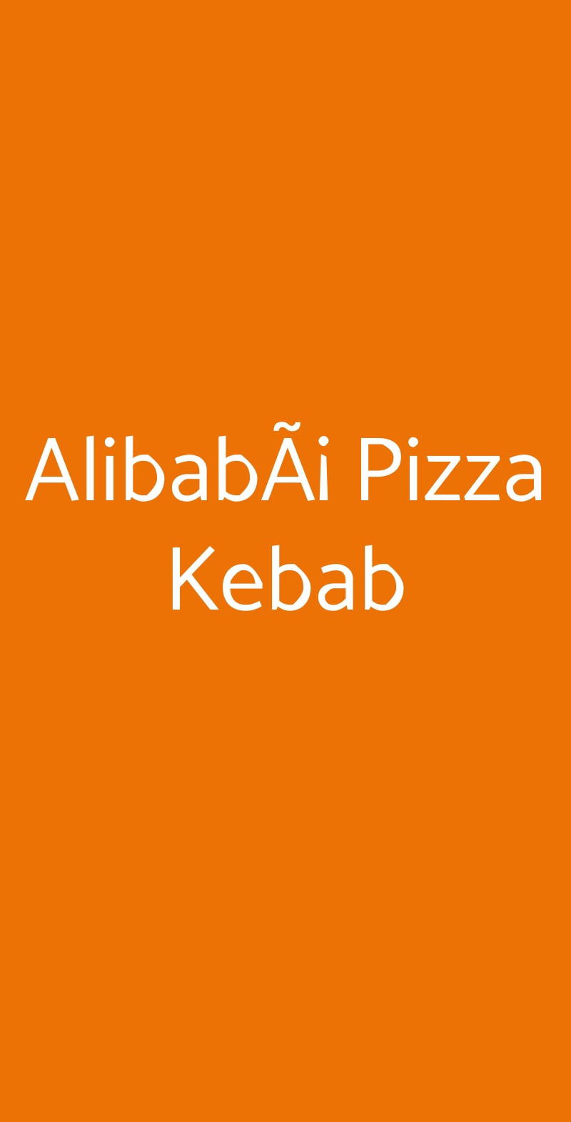 AlibabÃ¡ Pizza Kebab Ferrara menù 1 pagina