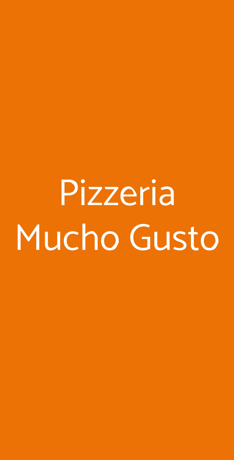 Pizzeria Mucho Gusto Padova menù 1 pagina