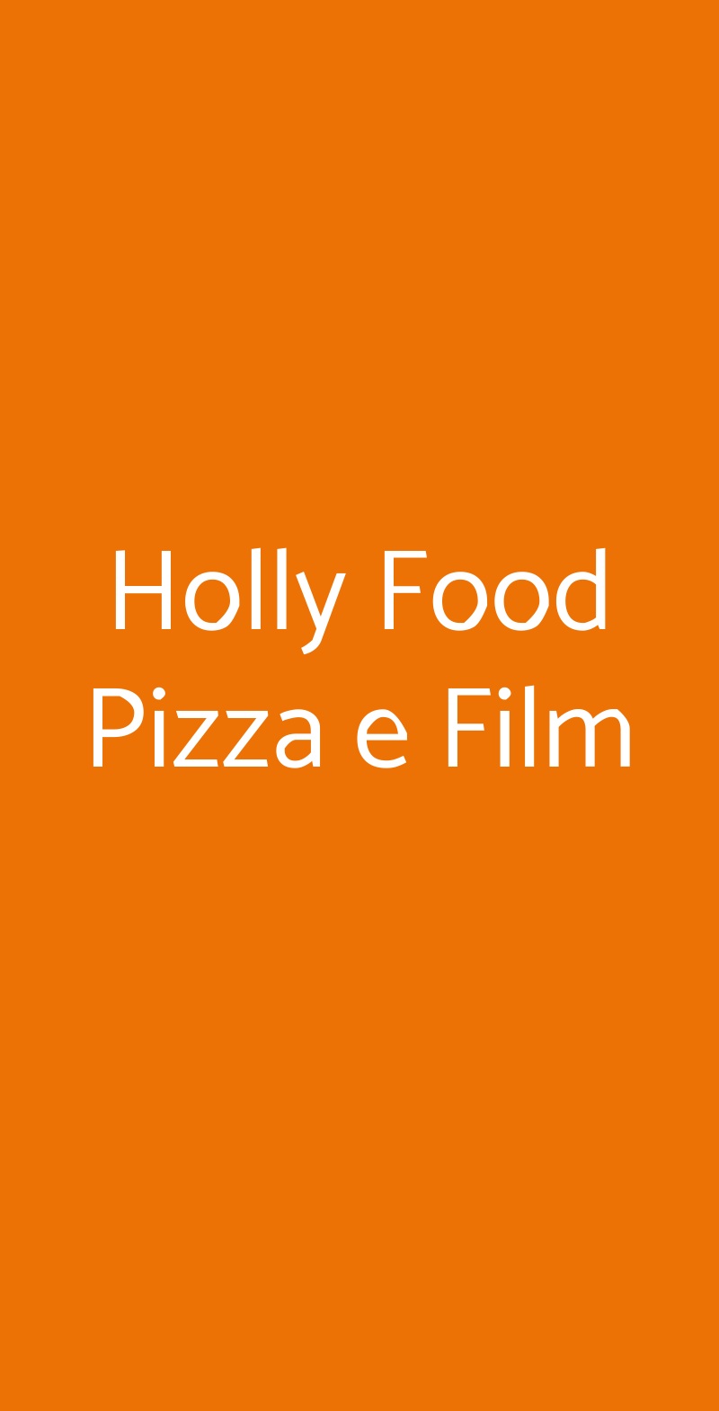 Holly Food Pizza e Film Campi Bisenzio menù 1 pagina