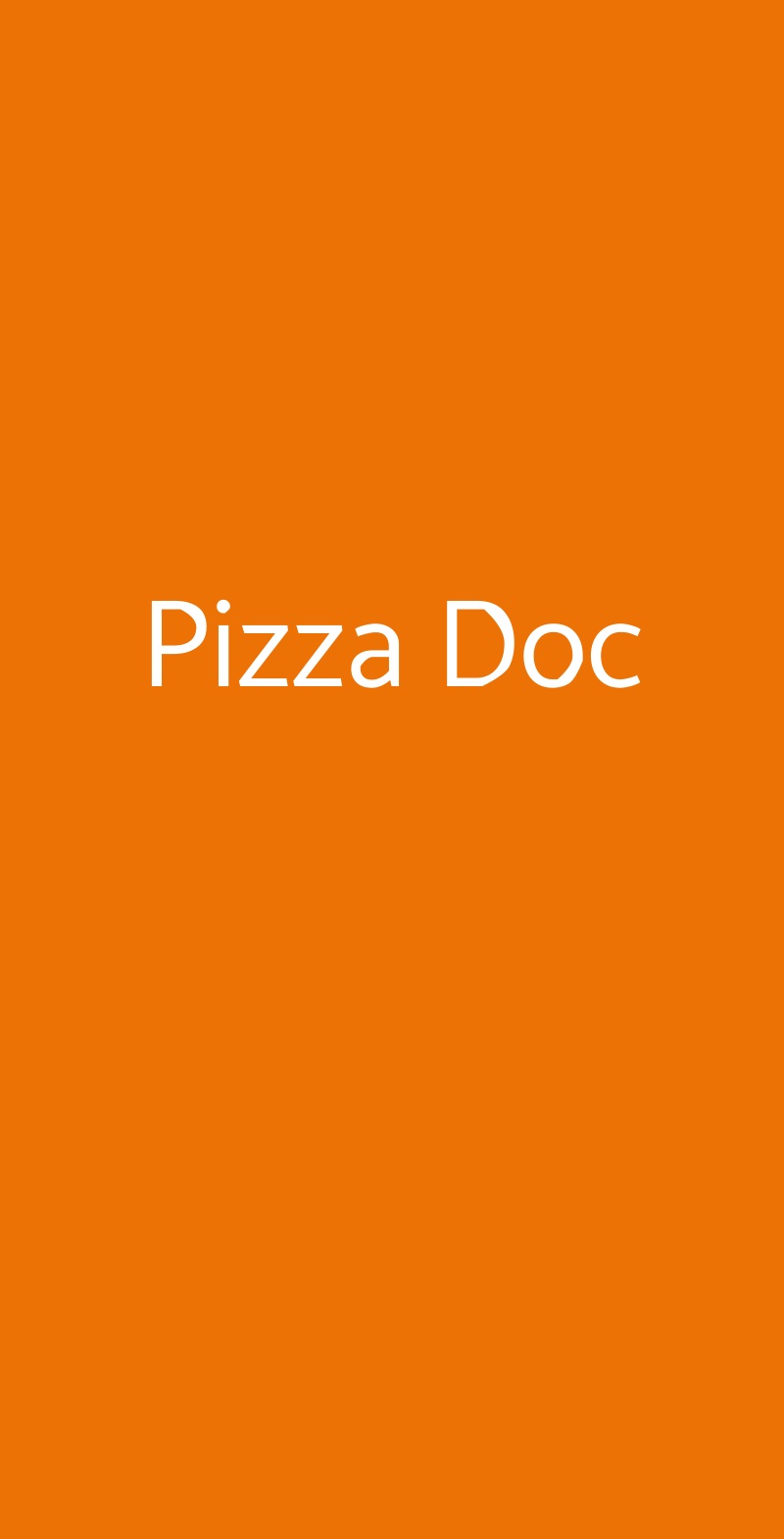 Pizza Doc Pisa menù 1 pagina