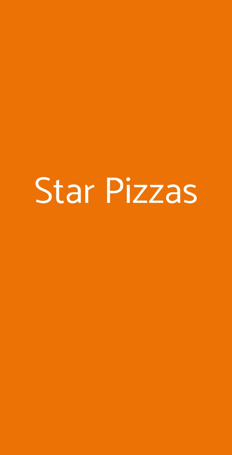 Star Pizzas Roma menù 1 pagina