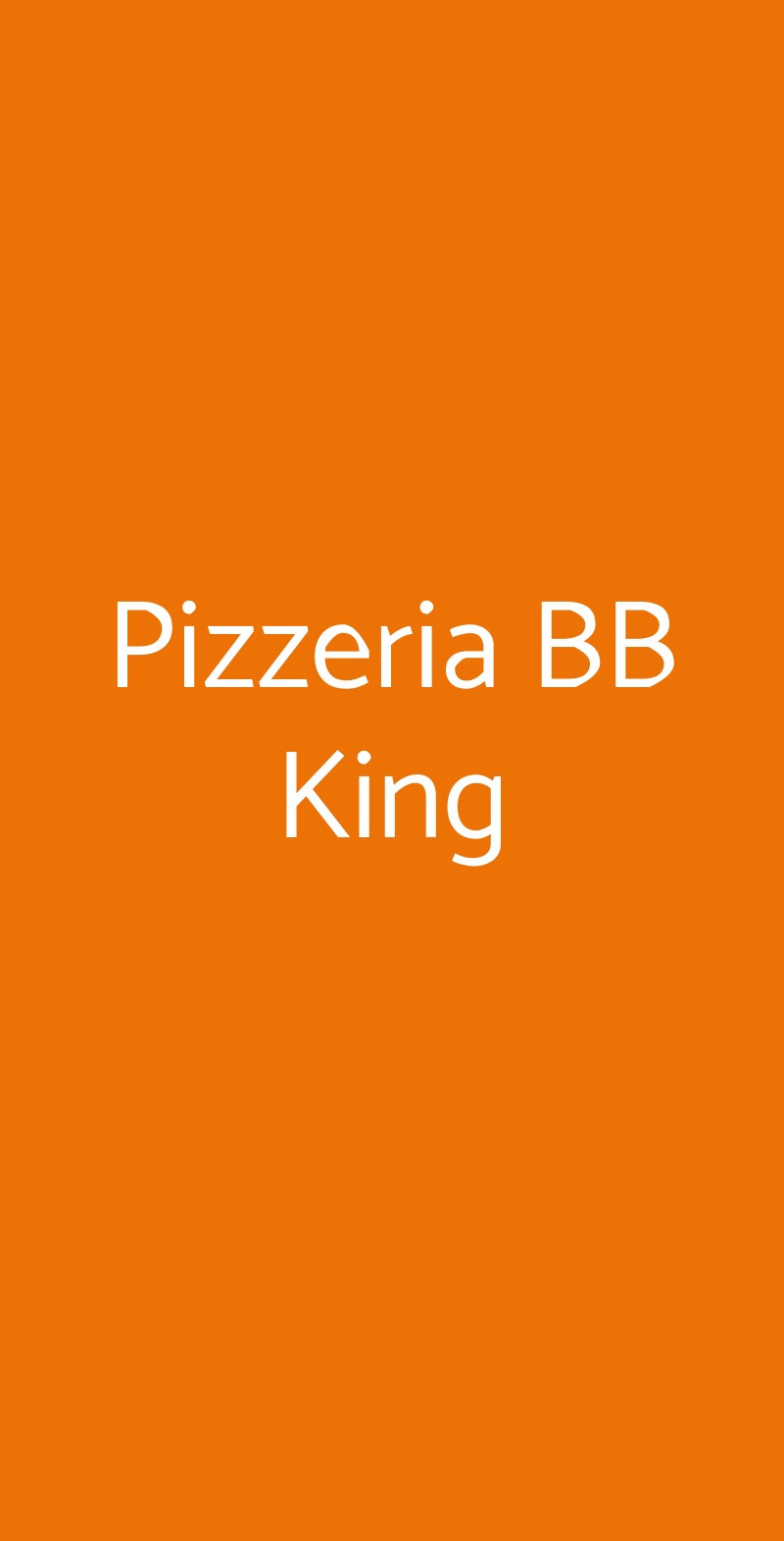 Pizzeria BB King Bologna menù 1 pagina