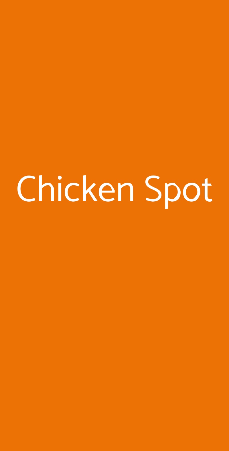 Chicken Spot Padova menù 1 pagina