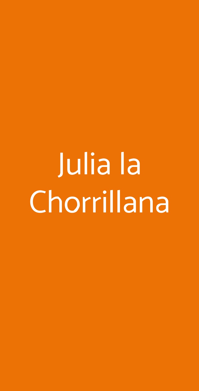 Julia la Chorrillana Firenze menù 1 pagina