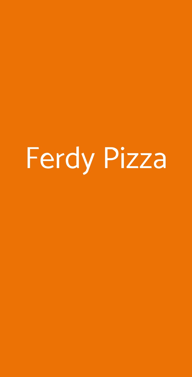 Ferdy Pizza Roma menù 1 pagina