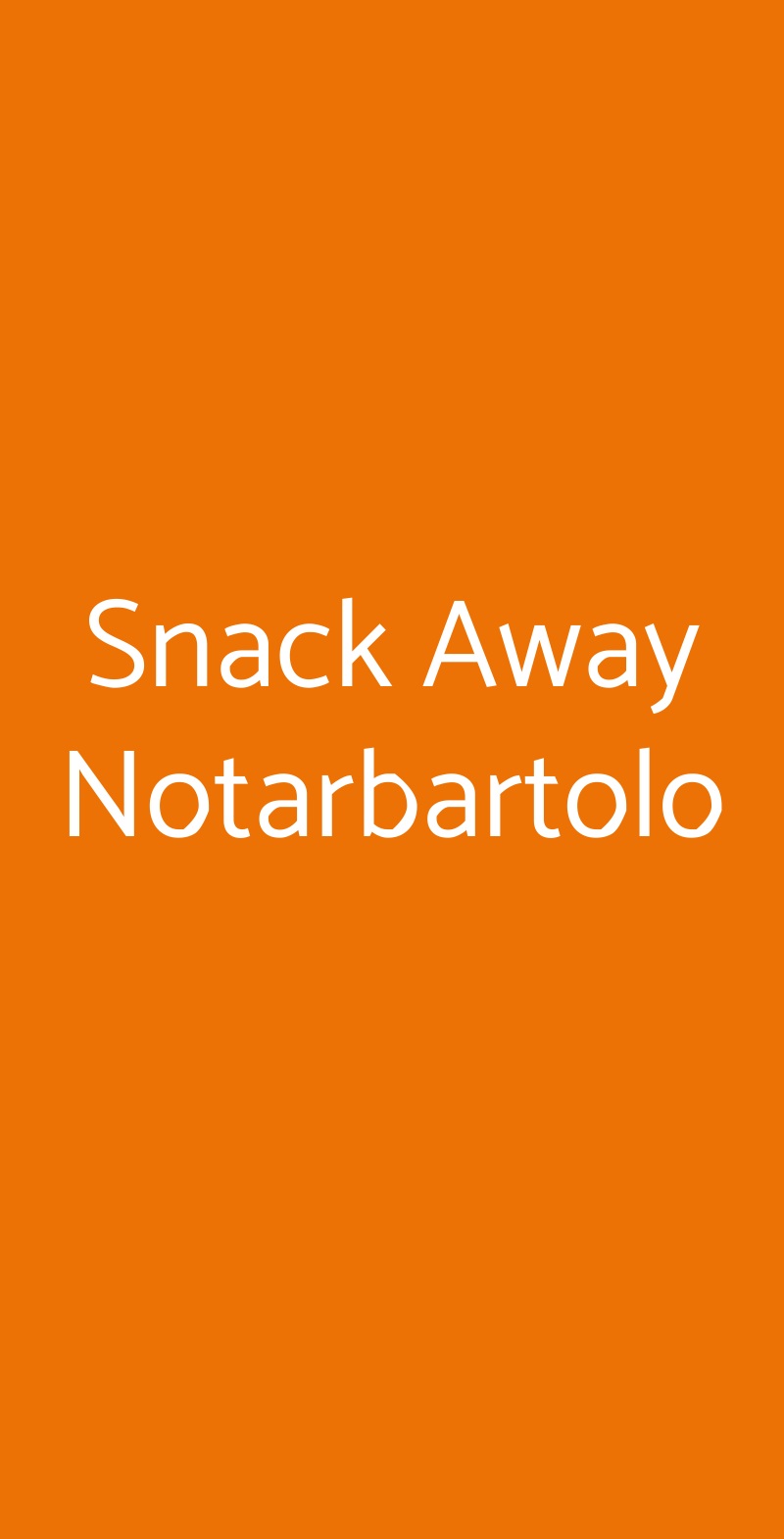 Snack Away Notarbartolo Palermo menù 1 pagina
