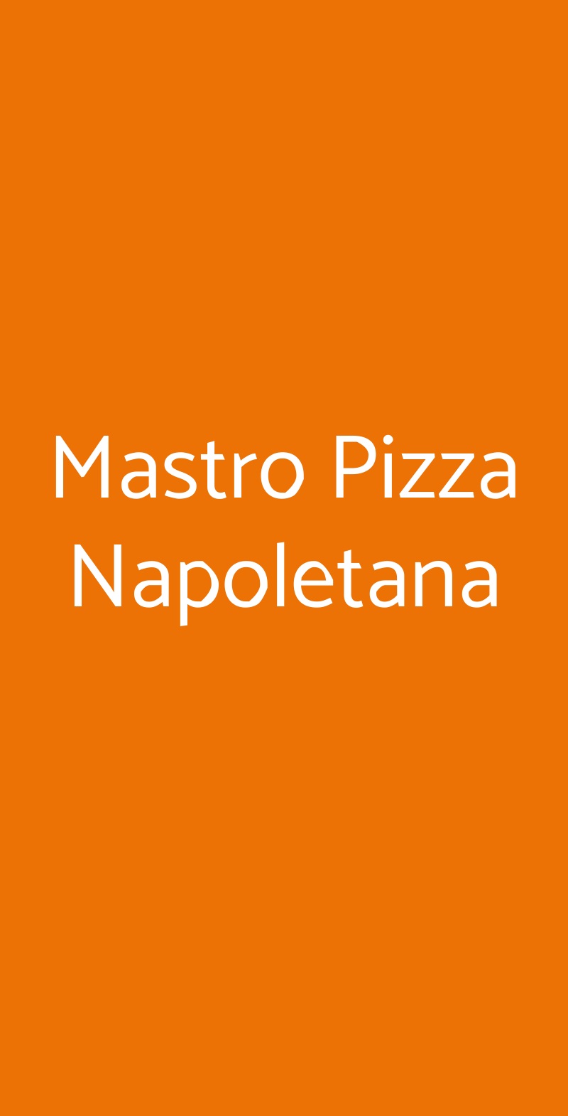 Mastro Pizza Napoletana Rimini menù 1 pagina
