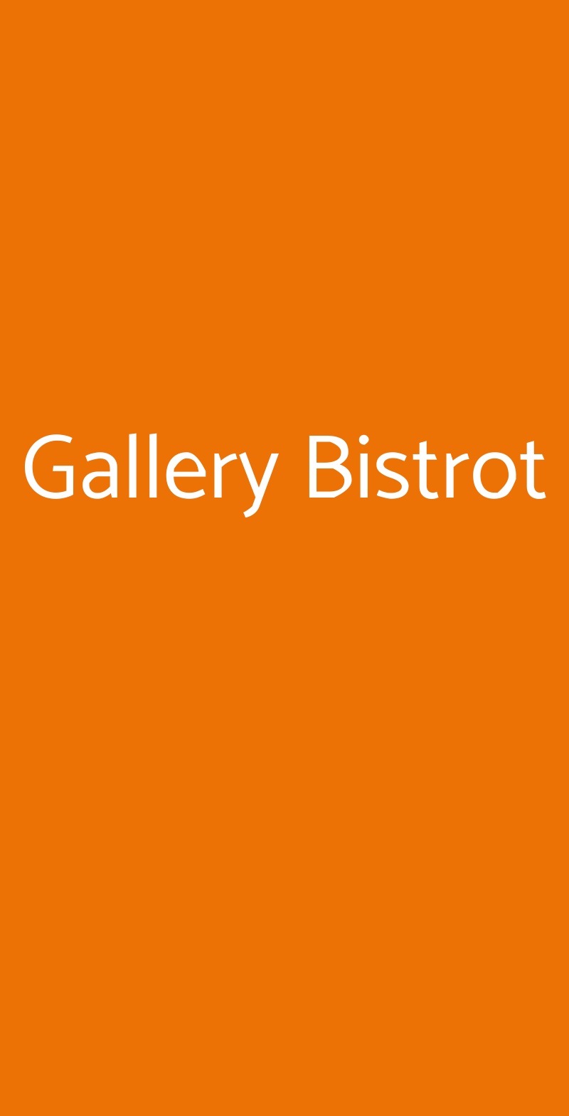 Gallery Bistrot Firenze menù 1 pagina