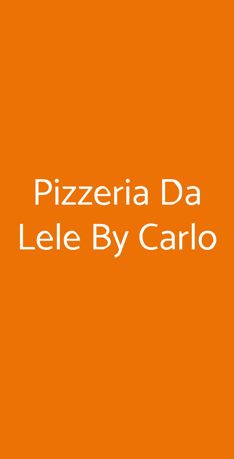 Pizzeria Da Lele By Carlo Zola Predosa menù 1 pagina