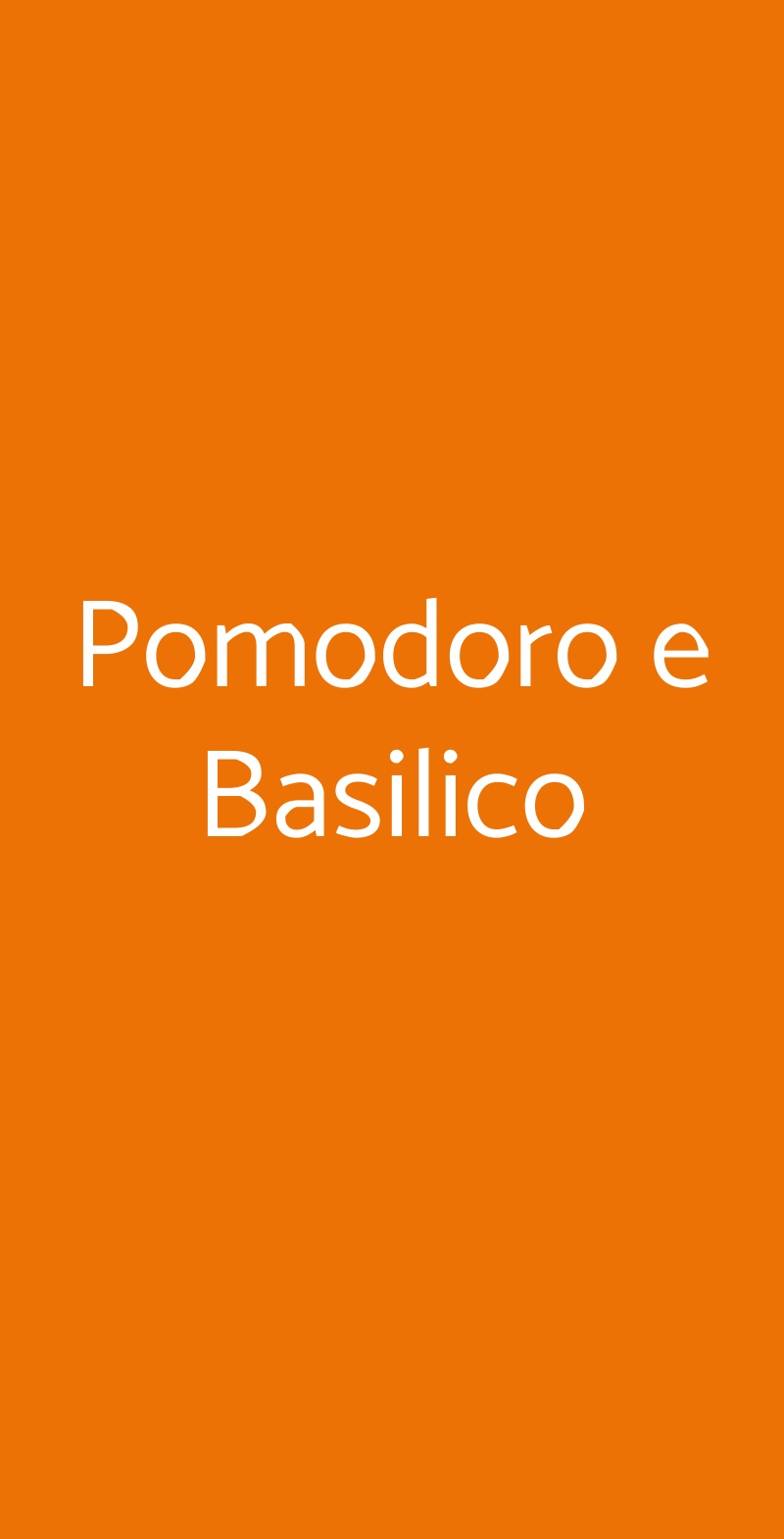 Pomodoro e Basilico Genova menù 1 pagina