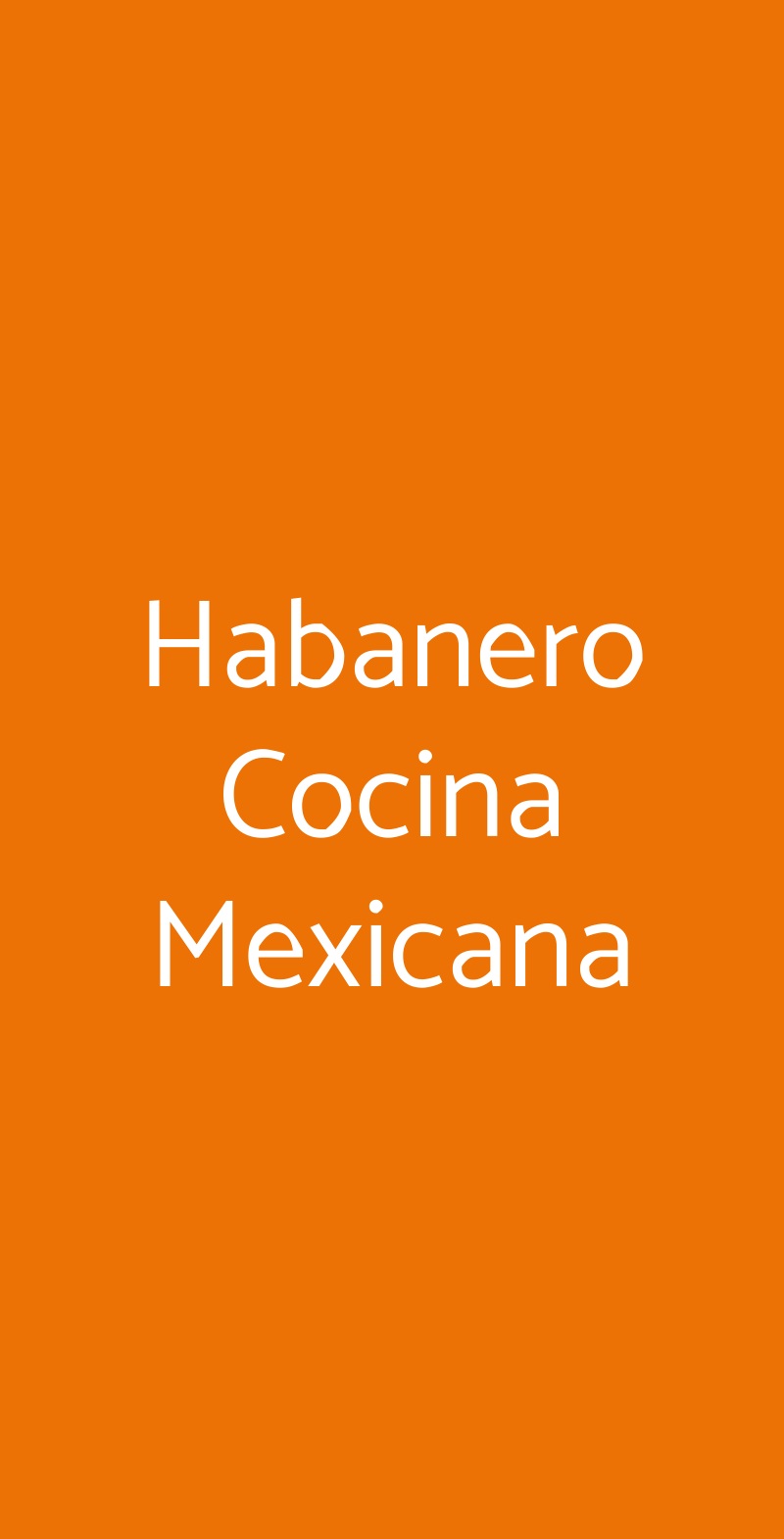 Habanero Cocina Mexicana Torino menù 1 pagina