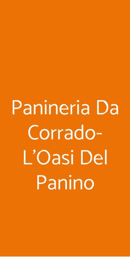 Panineria Da Corrado-l'oasi Del Panino, Misterbianco