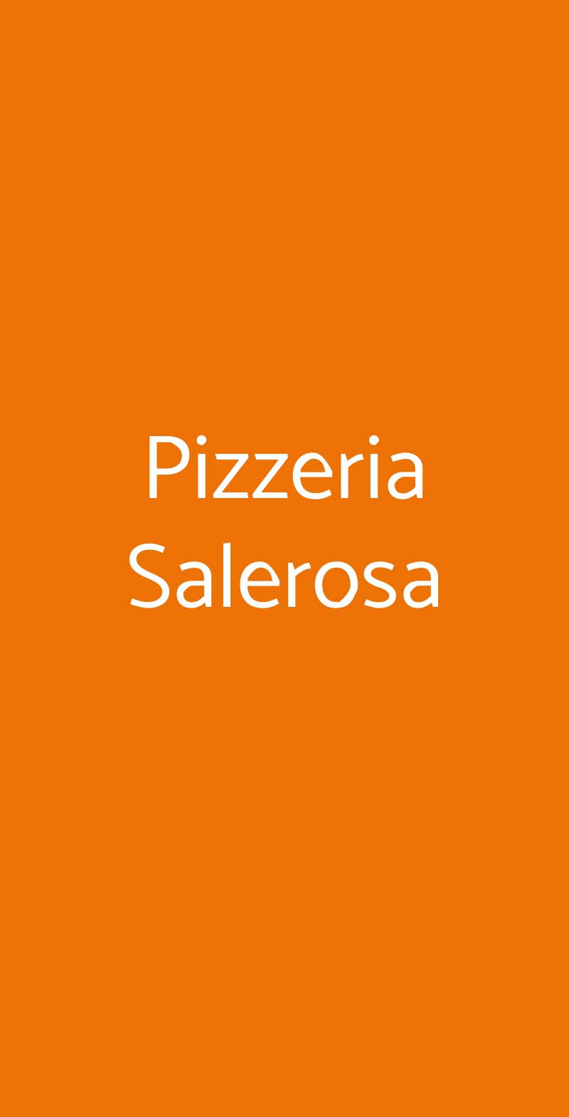 Pizzeria Salerosa Salerno menù 1 pagina