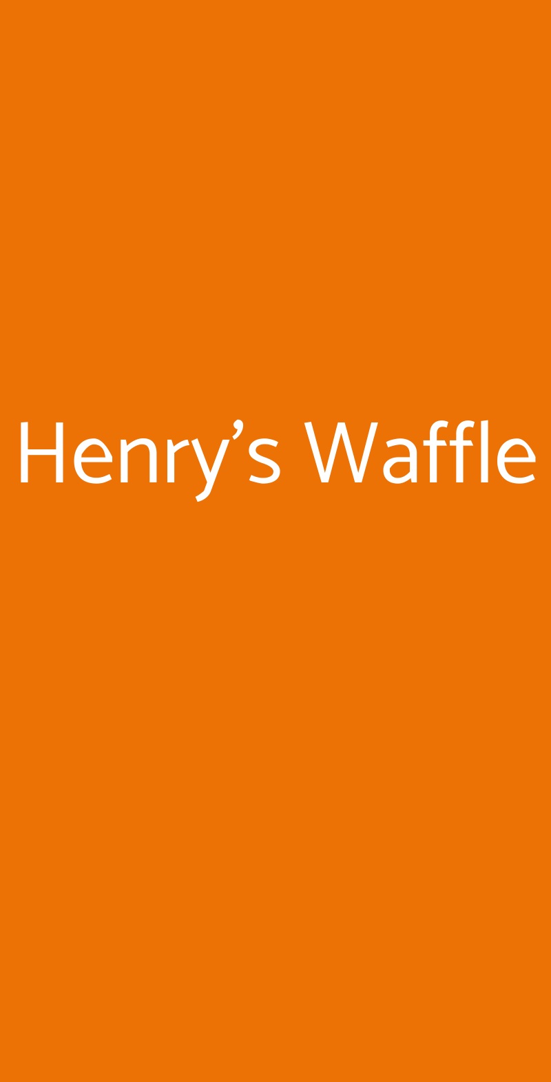 Henry's Waffle Genova menù 1 pagina