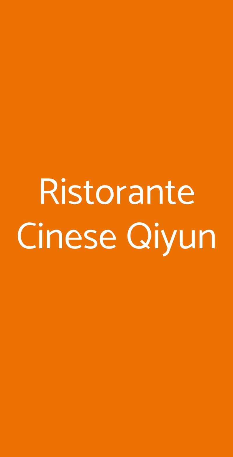 Ristorante Cinese Qiyun Milano menù 1 pagina