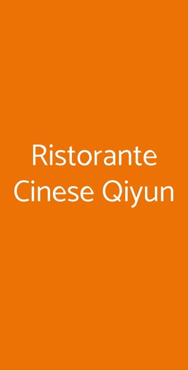Ristorante Cinese Qiyun, Milano