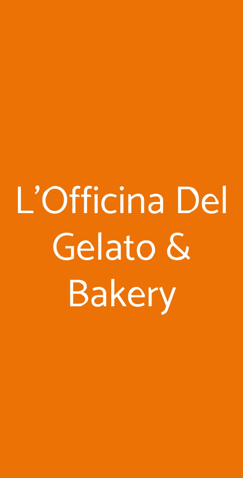 L'Officina Del Gelato & Bakery Roma menù 1 pagina