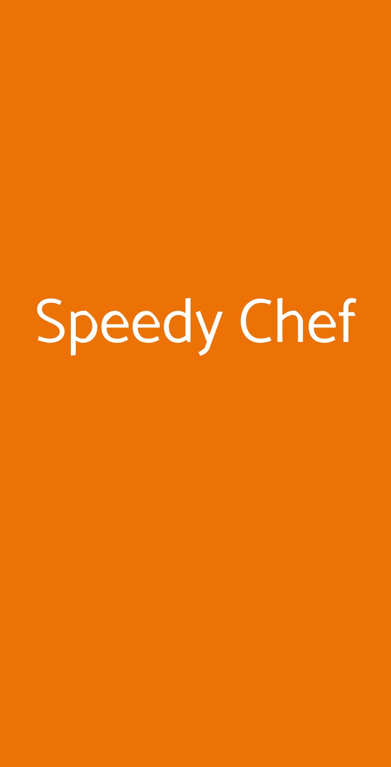 Speedy Chef Pisa menù 1 pagina