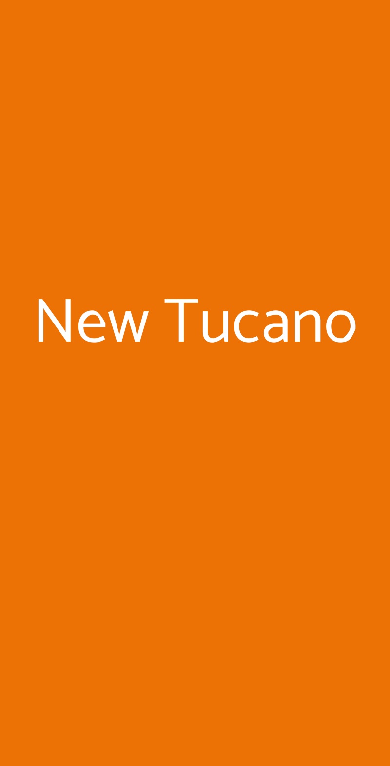 New Tucano Roma menù 1 pagina
