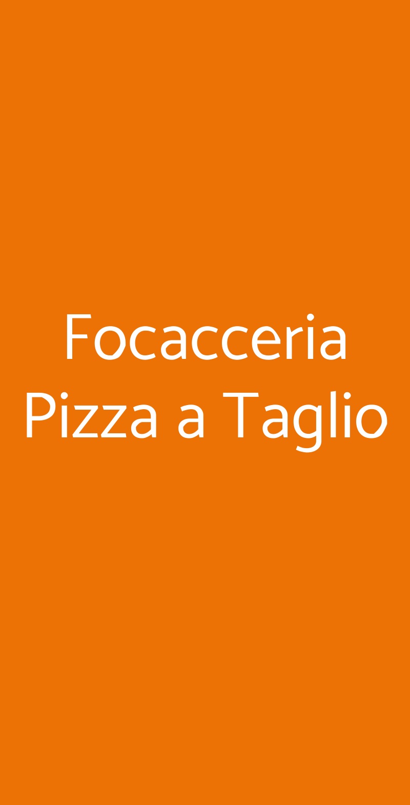 Focacceria Pizza a Taglio Campi Bisenzio menù 1 pagina