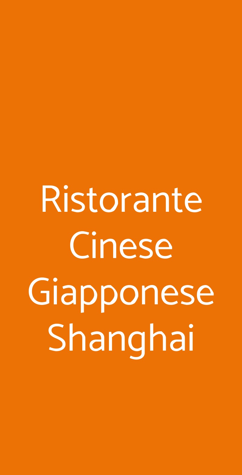 Ristorante Cinese Giapponese Shanghai Roma menù 1 pagina