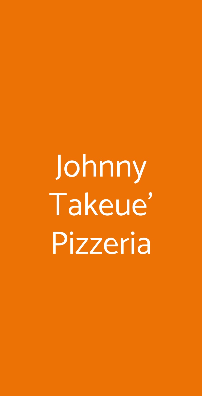 Johnny Takeue' Pizzeria Napoli menù 1 pagina