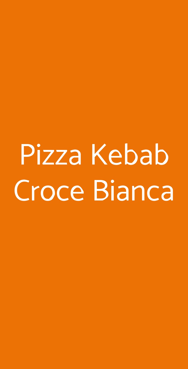 Pizza Kebab Croce Bianca Verona menù 1 pagina