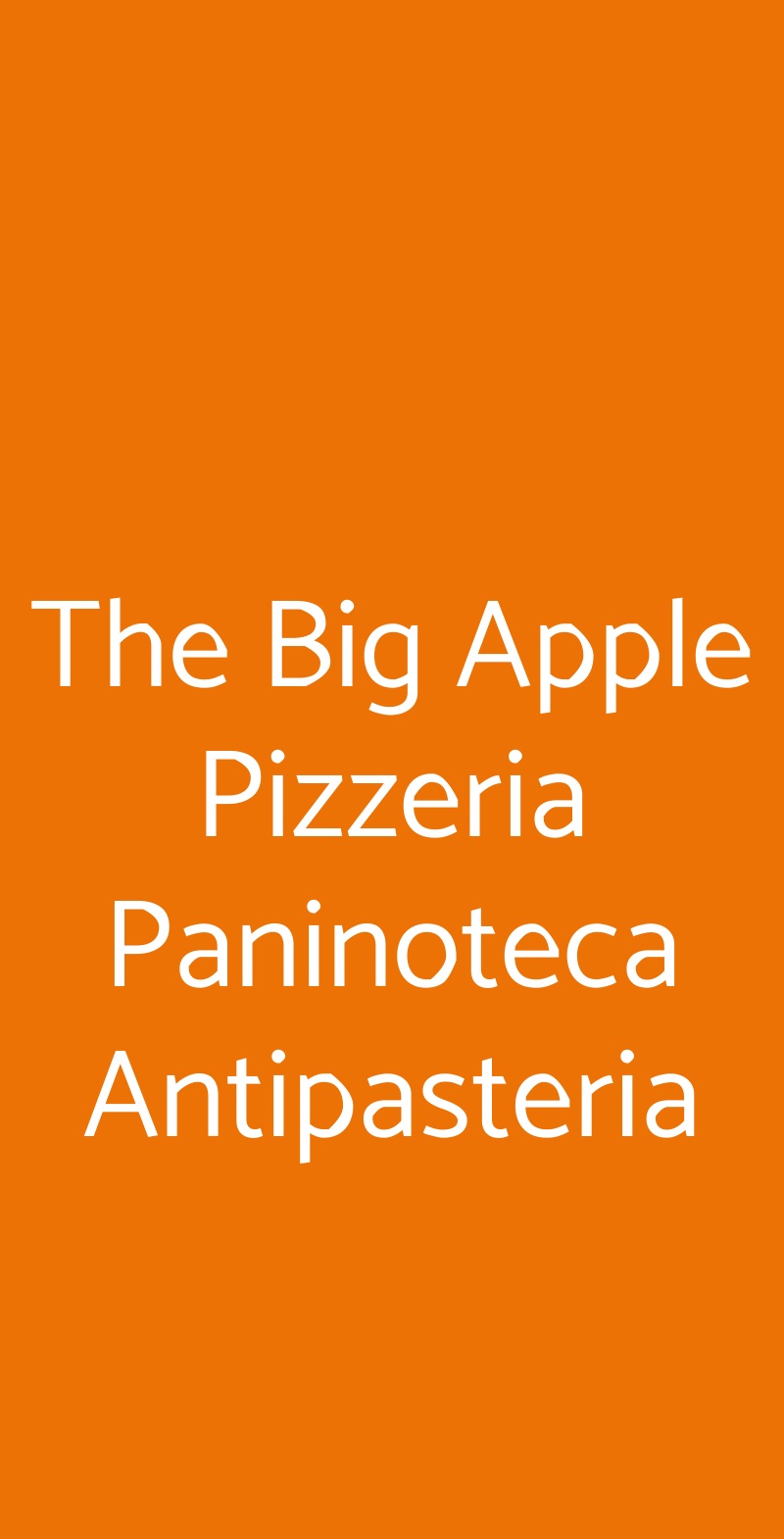 The Big Apple Pizzeria Paninoteca Antipasteria, Mola