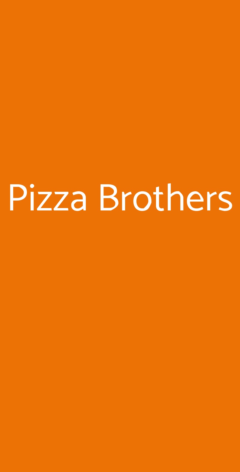 Pizza Brothers Roma menù 1 pagina