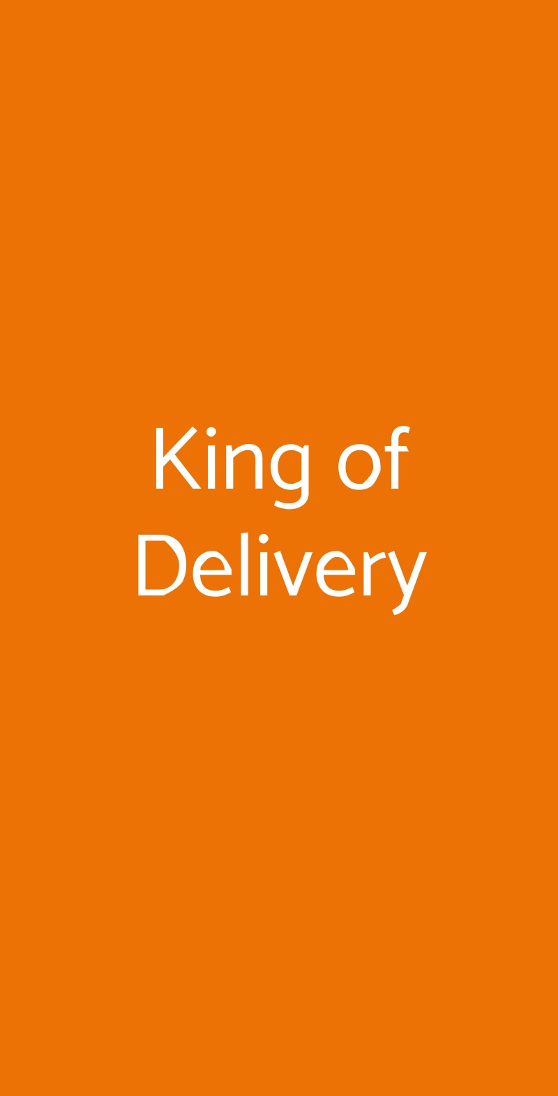King of Delivery Roma menù 1 pagina