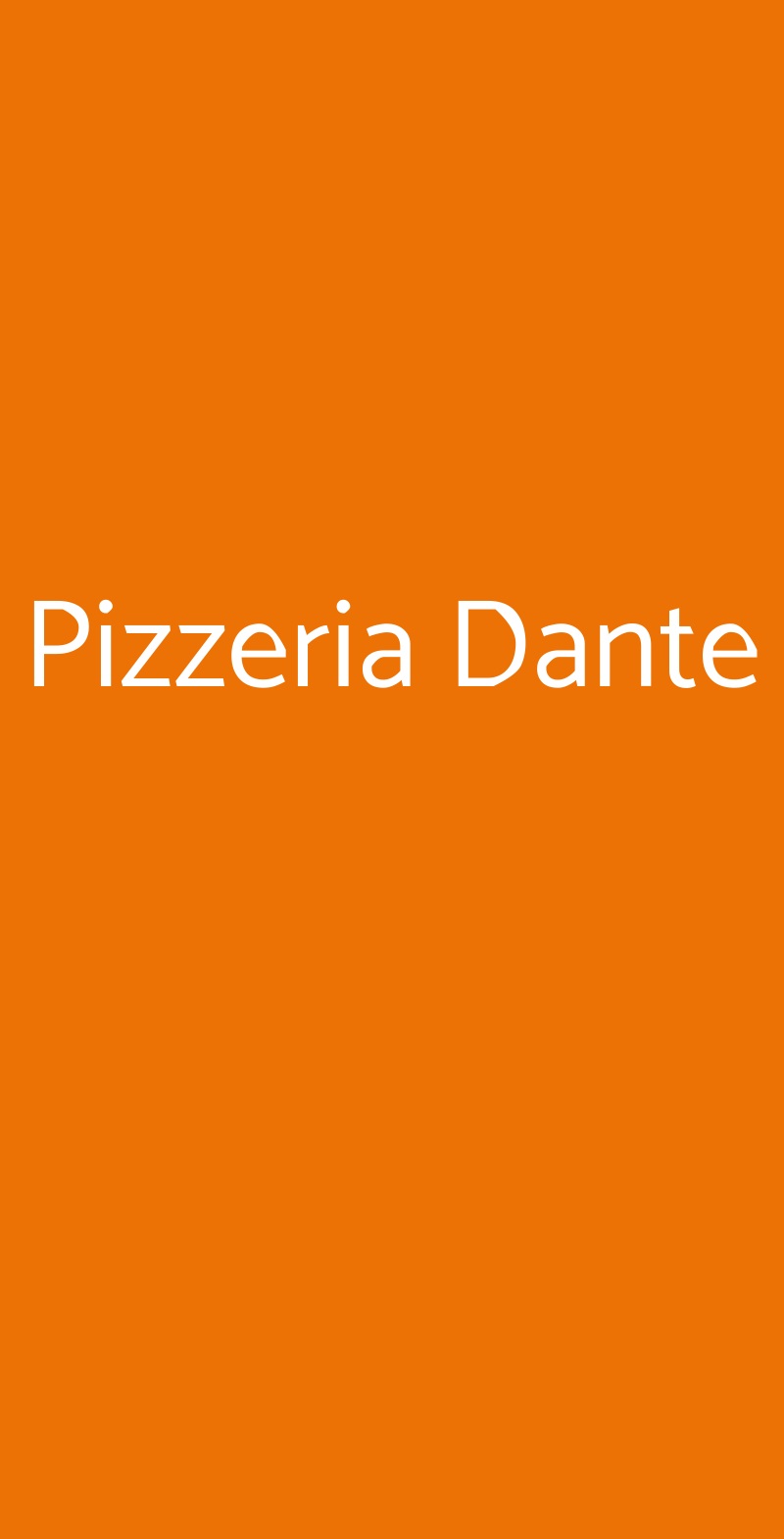 Pizzeria Dante Bollate menù 1 pagina
