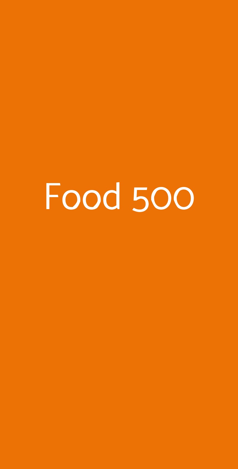 Food 500 Pagani menù 1 pagina