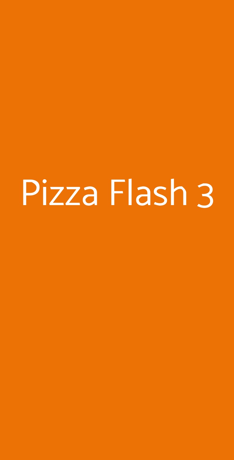 Pizza Flash 3 Roma menù 1 pagina