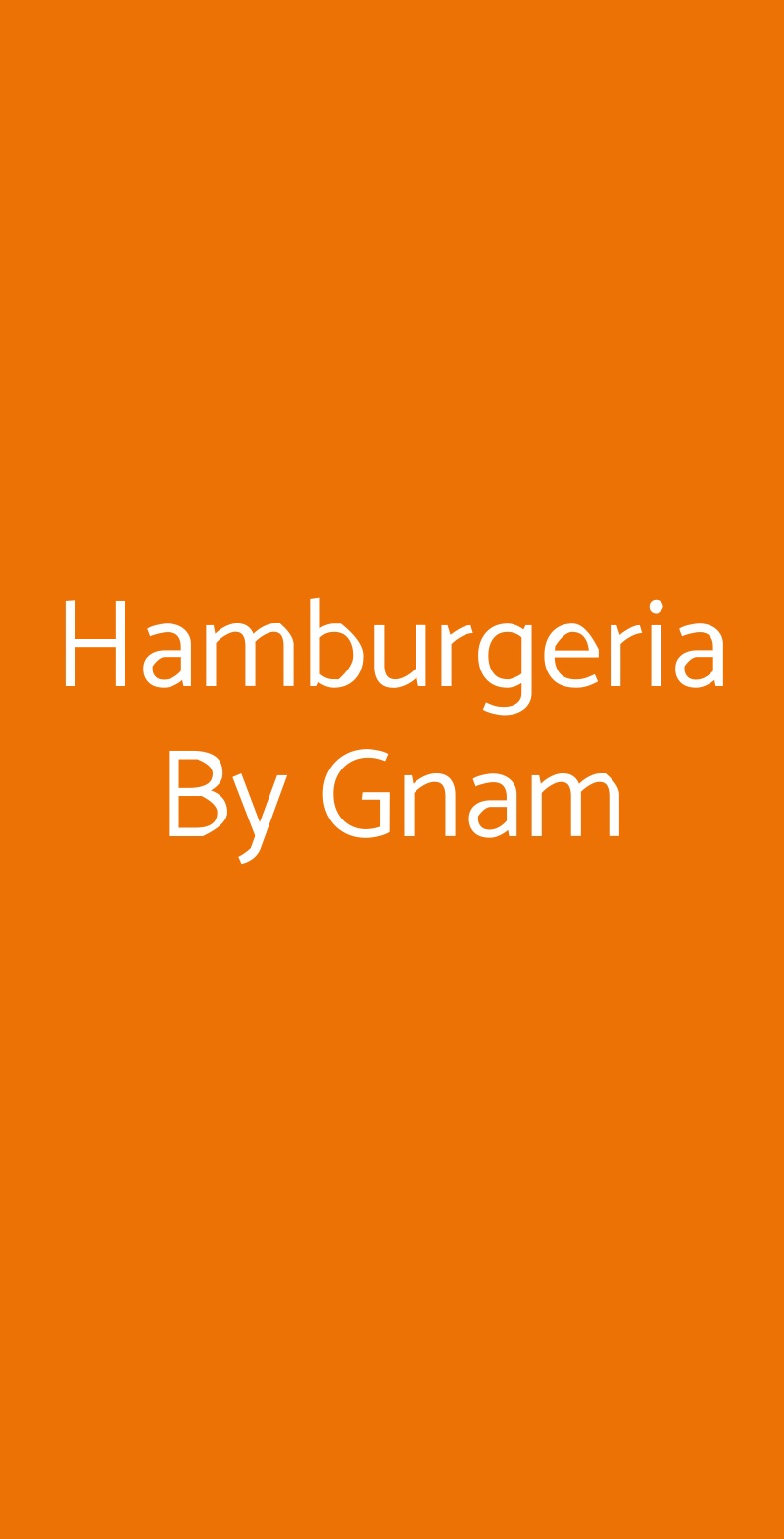 Hamburgeria By Gnam Napoli menù 1 pagina