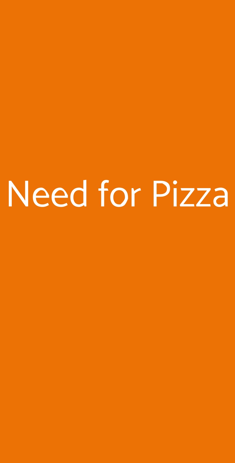 Need for Pizza Cerveteri menù 1 pagina