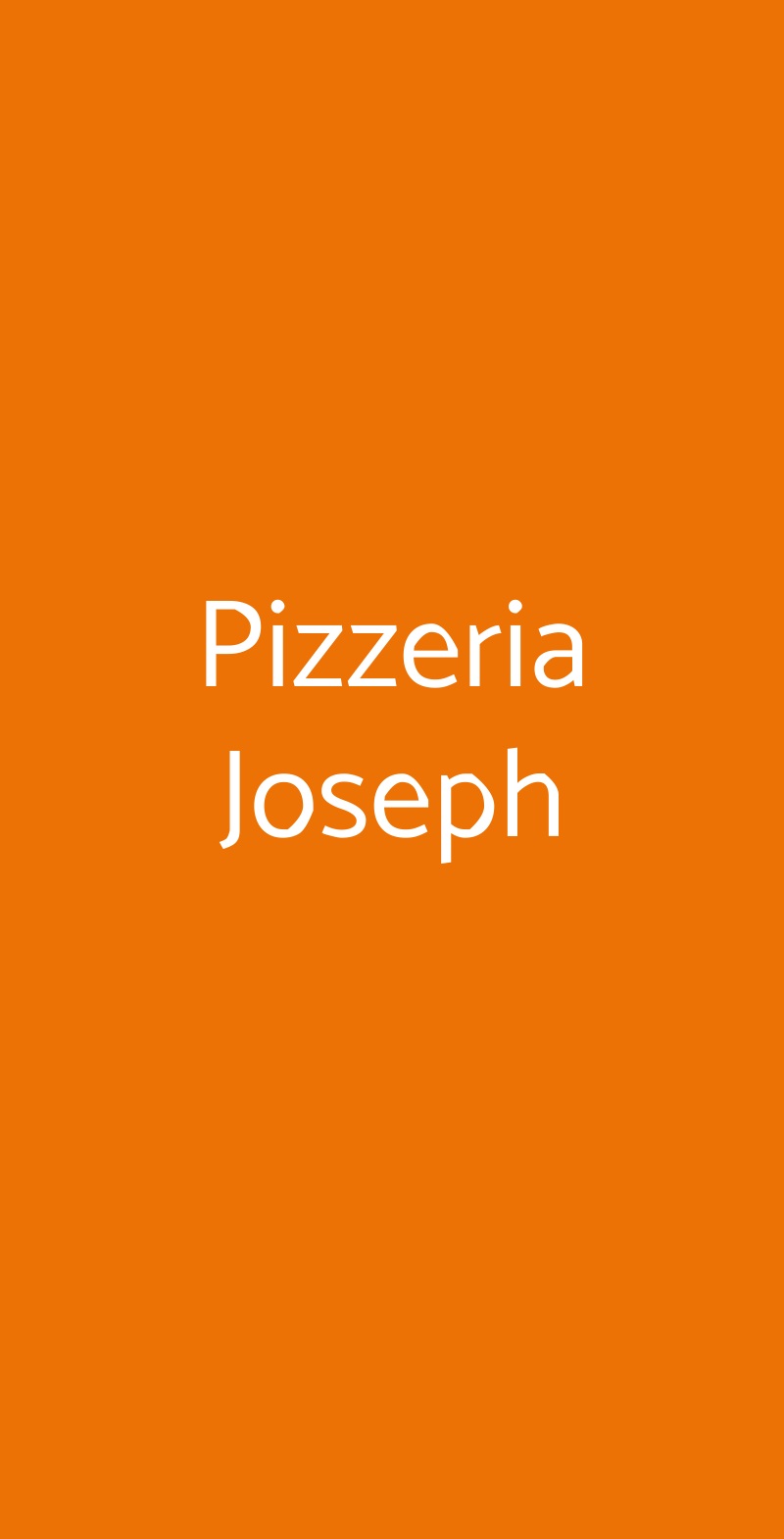 Pizzeria Joseph Roma menù 1 pagina