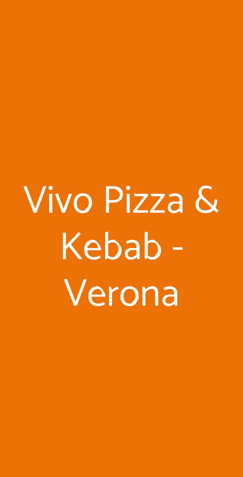 Vivo Pizza & Kebab - Verona Verona menù 1 pagina