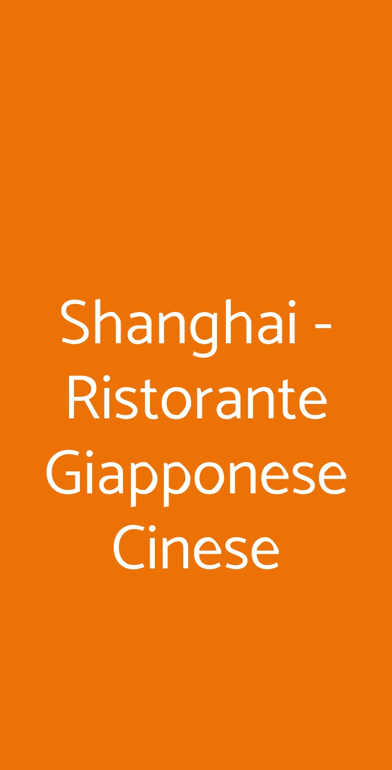 Shanghai - Ristorante Giapponese Cinese Lavagna menù 1 pagina