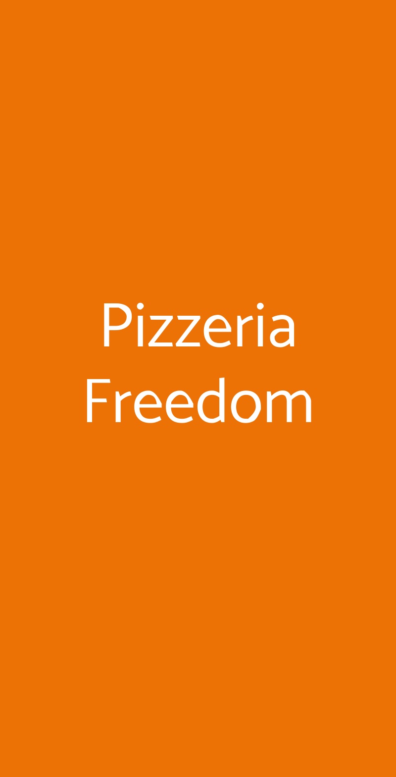 Pizzeria Freedom Reggio Emilia menù 1 pagina